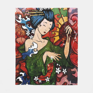 芸者 フリースブランケット