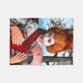 芸者 フリースブランケット (正面(横))