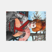 芸者 フリースブランケット (正面(横))