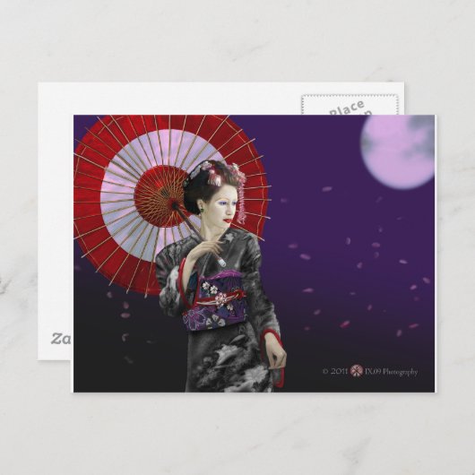 芸者 ポストカード (正面/裏面)