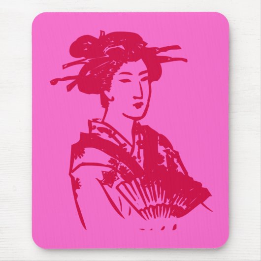 芸者 マウスパッド (正面)