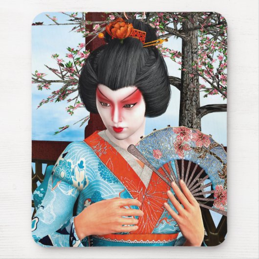 芸者 マウスパッド (正面)