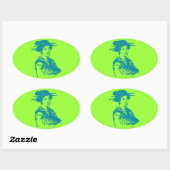 芸者 楕円形シール (シート)