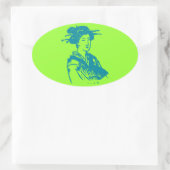 芸者 楕円形シール (バッグ)