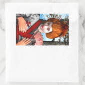 芸者 長方形シール (バッグ)