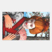 芸者 長方形シール (正面)