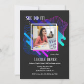 芸術およびデザインの写真の卒業の招待状 招待状 (正面)