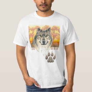 芸術および技術のオオカミ Tシャツ