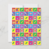 芸術および技術のテーマの子供の誕生日のパーティー 招待状 (裏面)