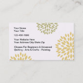 芸術および技術の名刺 名刺 (裏面)