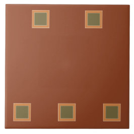 芸術および技術の正方形-粘土のオリーブおよび砂の色相 タイル