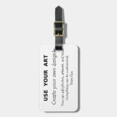 芸術か写真を使用して私の自身の荷物のラベルを作成して下さい ラゲッジタグ (正面縦)