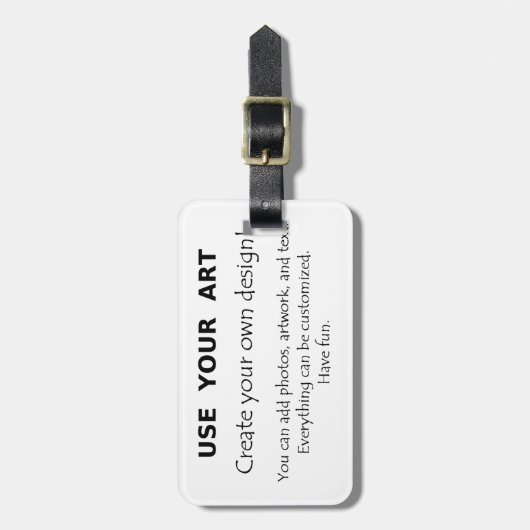 芸術か写真を使用して私の自身の荷物のラベルを作成して下さい ラゲッジタグ (正面縦)