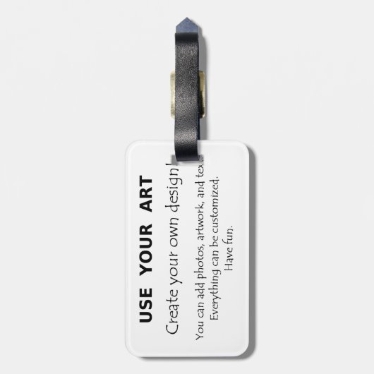 芸術か写真を使用して私の自身の荷物のラベルを作成して下さい ラゲッジタグ (裏面縦)