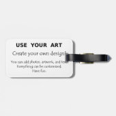 芸術か写真を使用して私の自身の荷物のラベルを作成して下さい ラゲッジタグ (裏面横)