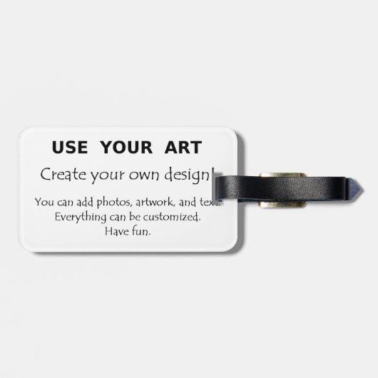 芸術か写真を使用して私の自身の荷物のラベルを作成して下さい ラゲッジタグ (裏面横)