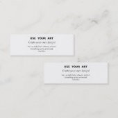 芸術とあなた自身の細い小型名刺を作成して下さい スキニー名刺 (正面/裏面)