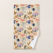 芸術と工芸品スコットランドのアザミと野花 バスタオルセット (ハンドタオル)