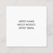 芸術のない地球なんてただのエ Art+アーティスト+デザイナー スクエア名刺 (裏面)