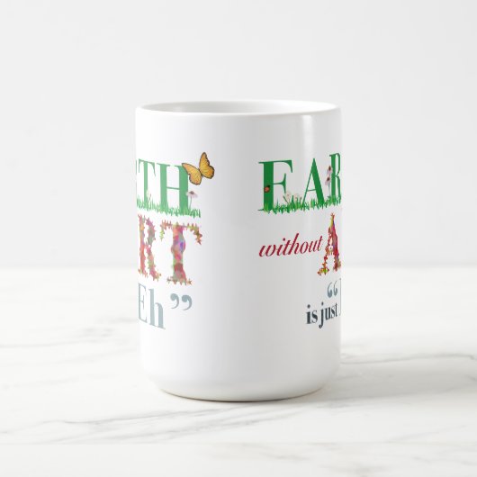 芸術のない地球はおもしろいの芸術家のマグです コーヒーマグカップ (中央)