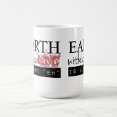 芸術のない地球はちょうどマグです コーヒーマグカップ (中央)