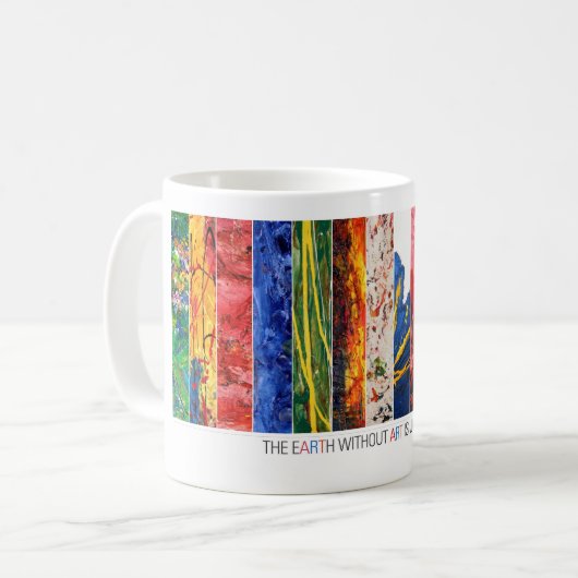 芸術のない地球はちょうど"EH"のコーヒー・マグです コーヒーマグカップ (正面左)