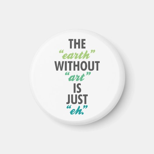 芸術のない地球は本当に本当だ。 マグネット (正面)