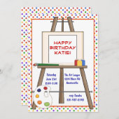 芸術のイーゼルの招待状 招待状 (正面/裏面)