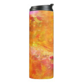 芸術のオレンジ継ぎ目が無い背景の黄色を着色して下さい タンブラー (回転左)