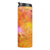 芸術のオレンジ継ぎ目が無い背景の黄色を着色して下さい タンブラー (回転右)