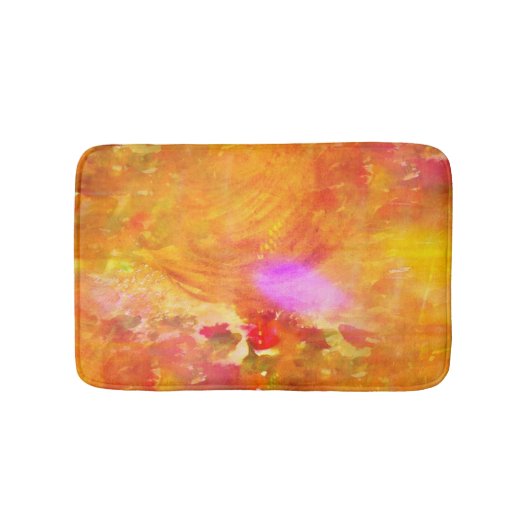 芸術のオレンジ継ぎ目が無い背景の黄色を着色して下さい バスマット (正面)