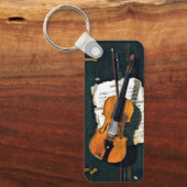 芸術のオールド素晴らし・バ絵画イオリン キーホルダー (正面)