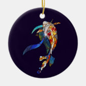 芸術のガラスコイの魚のオーナメント セラミックオーナメント (正面)