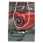 芸術のギフトバッグとしてクラシックカー ミディアムペーパーバッグ (裏面)