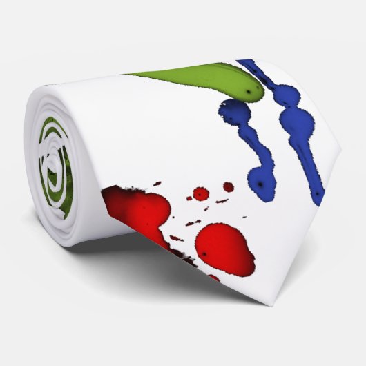 芸術のギークのペンキの(ばちゃばちゃ)跳ねるのタイ ネクタイ (ロール)