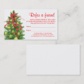 芸術のクリスマスツリーは友人の名刺を参照します 紹介カード (正面/裏面)