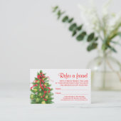 芸術のクリスマスツリーは友人の名刺を参照します 紹介カード (スタンド正面)
