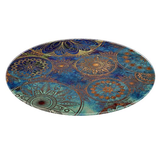 芸術のグランジなパターン カッティングボード (角)