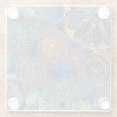 芸術のグランジなパターン ガラスコースター (裏面)