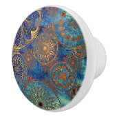 芸術のグランジなパターン セラミックノブ (右)