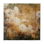 芸術のグランジな花のヴィンテージの背景の質 タイル (正面)