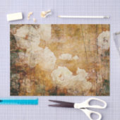 芸術のグランジな花のヴィンテージの背景の質 薄葉紙 (クラフト)