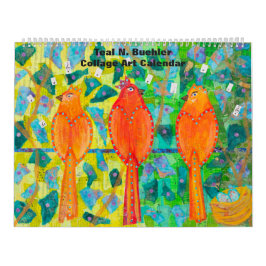 芸術のコラージュのカレンダー カレンダー