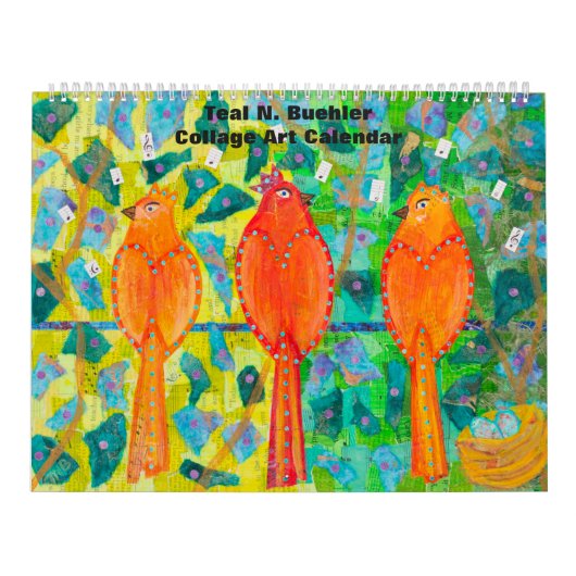 芸術のコラージュのカレンダー カレンダー (カバー)