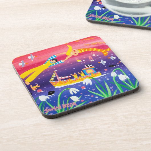 芸術のコースター: 人魚及び漁師のジョンのコーニッシュのダイアー コースター (左側)