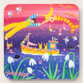 芸術のコースター: 人魚及び漁師のジョンのコーニッシュのダイアー コースター (正面)