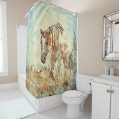 芸術のスタジオ12216の馬 シャワーカーテン (インサイチュ)