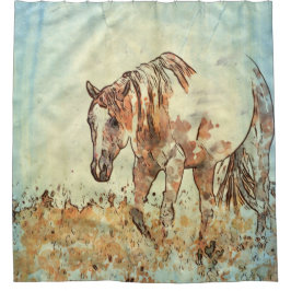 芸術のスタジオ12216の馬 シャワーカーテン