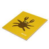 芸術のセラミックタイル: ジョンのダイアーのコーニッシュのカニ タイル (側面)