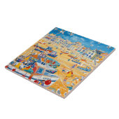 芸術のセラミックタイル: ジョンのダイアーのボート及びロープ、St Ives タイル (側面)